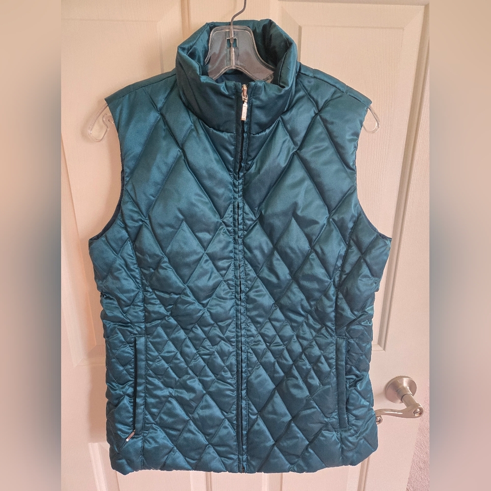 Lands' End Women's Blue Quilted Vest